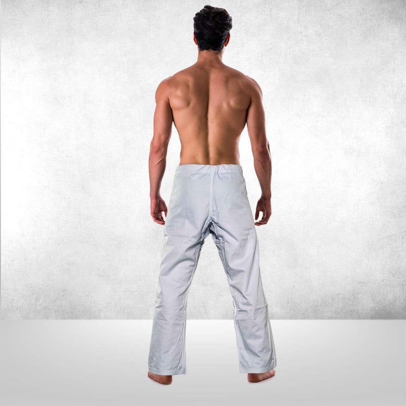 FUJI Sports Brazilian Jiu-Jitsu Gi Pants â€“ Adult BJJ Pants, Flat Drawstring, Reinforced Cotton, For Training & Competition, White, Size, A3 - Image 5